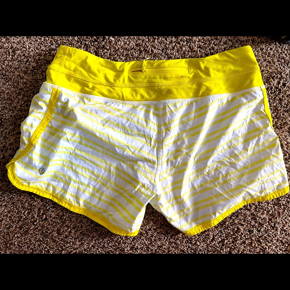 Lululemon yellow and white striped. Size 10